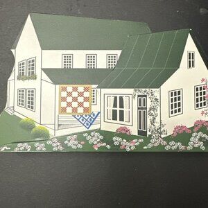 Shelia's Collectibles Amish Home House Wooden Shelf Sitter‎ 1993